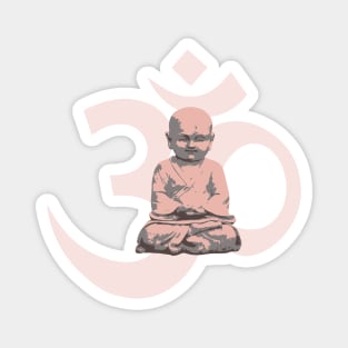 Little Buddha Om pink Magnet