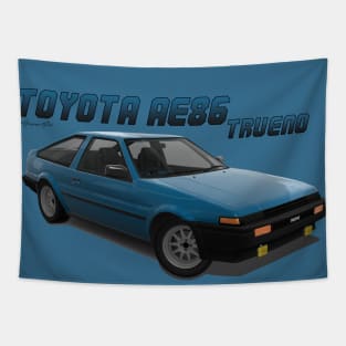 Toyota AE86 Trueno Blue Tapestry