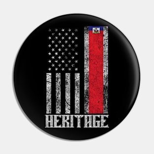 Haiti Hispanic Heritage destressed flag Pin