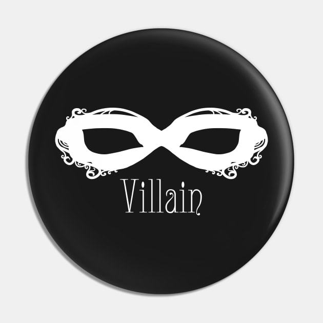 White Masque - Villain Pin by Thedustyphoenix