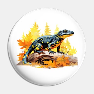 Fire Salamander Pin