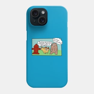 Cat and Sloth Fire Hydrant Comic Phone Case