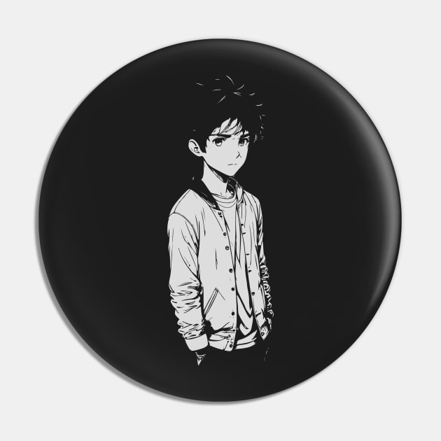 Anime Boy 03 Pin by SanTees