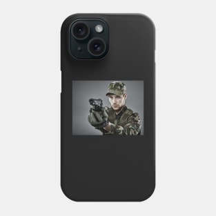 Military guy shooting Phone Case