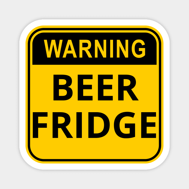 Warning Sign : Beer Fridge Magnet by Ken Adams Store