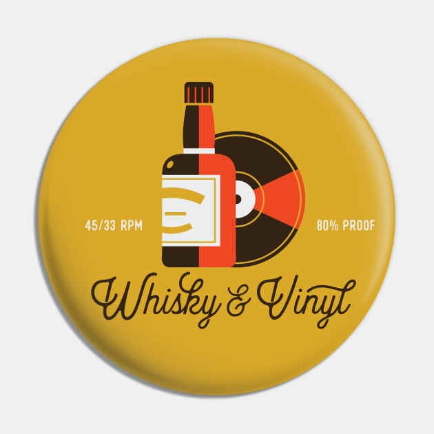 I love whiskey and vinyl Pin by RussellTateDotCom