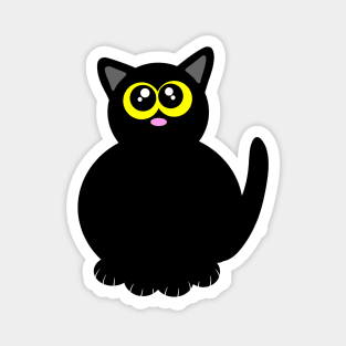 Black kitty Magnet