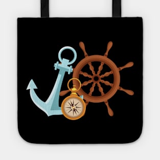 Love Fishing and Sealing Anchor Rudder And Compass Tote