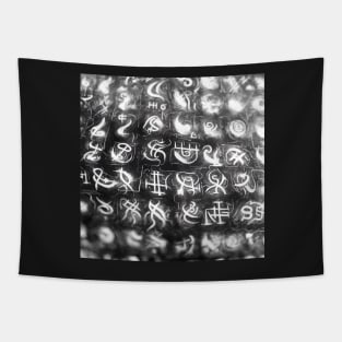 Alien Arcane Aesthic AiArt Alien runes 1 Tapestry