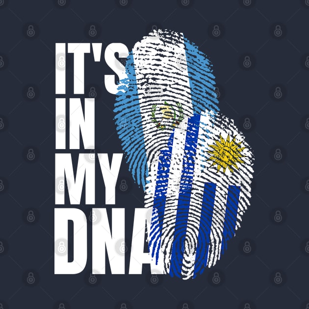 Uruguayan And Guatemalan Mix DNA Flag Heritage by Just Rep It!!