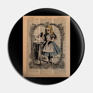 Alice in the library Pin