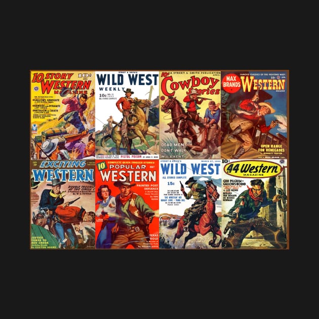 Vintage Western Pulp Magazine Cover Collage by Starbase79