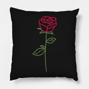 ROSE OUTLINE - Centered in Chest Pillow