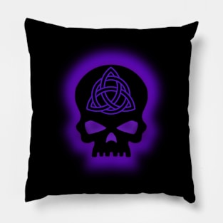 Purple Celtic Skull Pillow