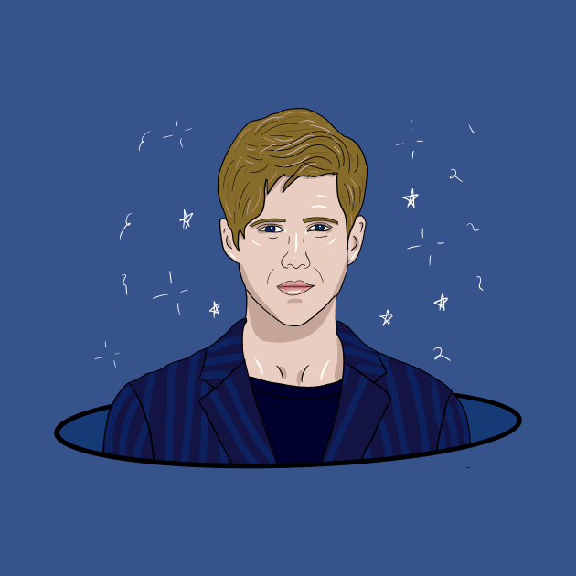 Aaron Tveit Cartoon by byebyesally