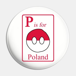 P is for Polandball Pin