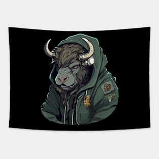 Cyberpunk Bison Tapestry