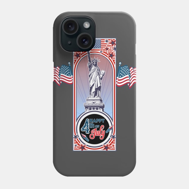 Happy 4th of July Phone Case by WalkingMombieDesign