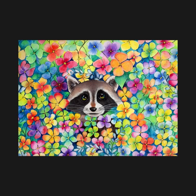 Flower Racoon by DaniMej