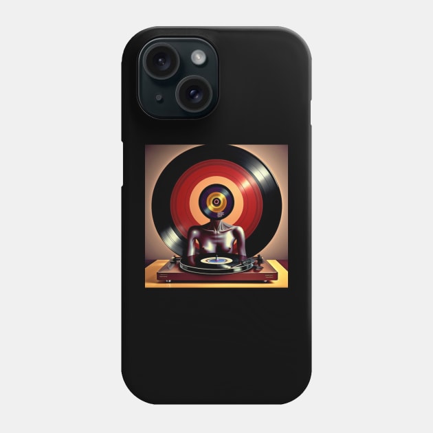 Record Player Surrealism Phone Case by musicgeniusart