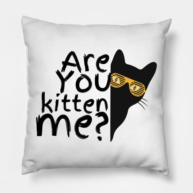 R u kitten me? Pillow by JuanaBe