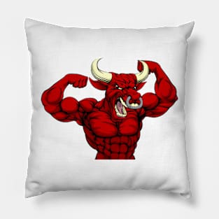 jacked red bull Pillow