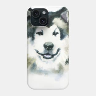 Watercolor Alaskan Malamute - Dog Lovers Phone Case