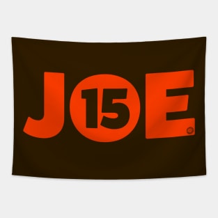 Cleveland Browns QB Joe 15 Orange Tapestry