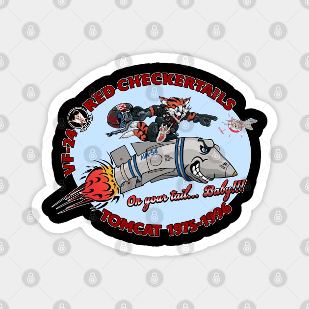 VF-24 Red Checkertails Nose Art Magnet by MBK