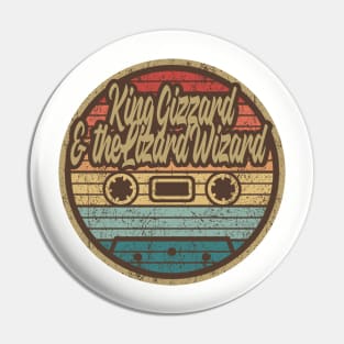 King Gizzard & the Lizard Wizard Retro Cassette Circle Pin