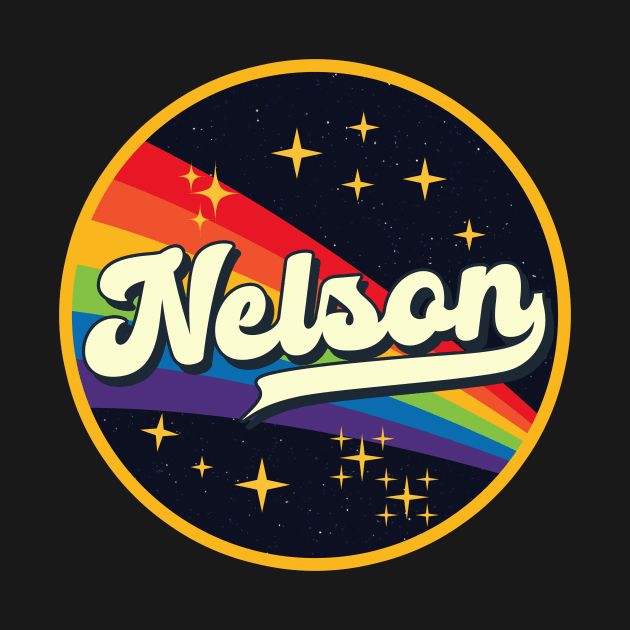 Nelson // Rainbow In Space Vintage Style by LMW Art