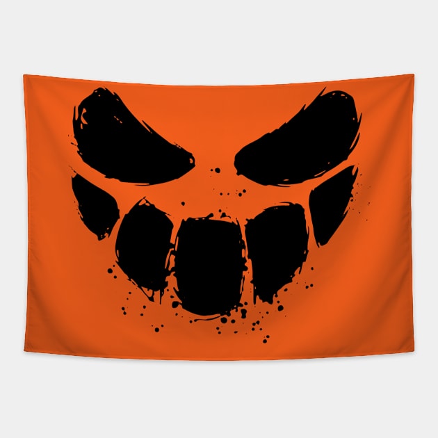 Scary Face Halloween Tapestry by Mr.Speak