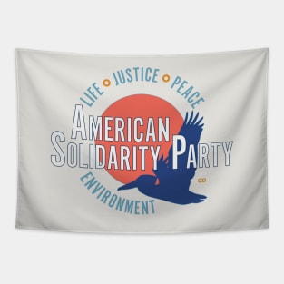 American Solidarity Party Logo with Party Platform Principles Tapestry