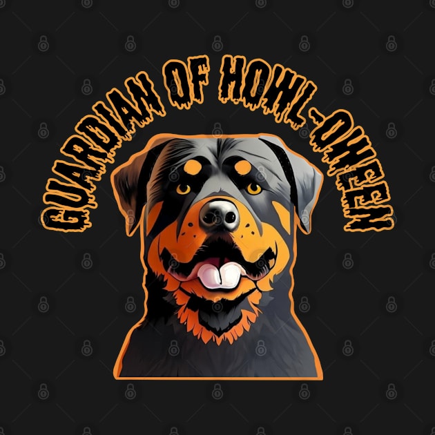 Guardian of Howl-oween. Dog, Rottweiler, Halloween by Project Charlie