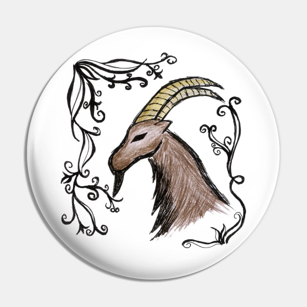 Zodiac Capricon Pin by BalumbaArt