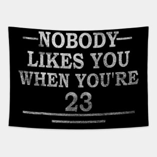 Funny 23Rd Birthday Gift Nobody Likes You When You're 23 Tapestry