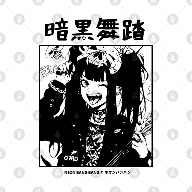 Goth Grunge Anime Girl Manga Aesthetic Japanese Streetwear by Neon Bang Bang