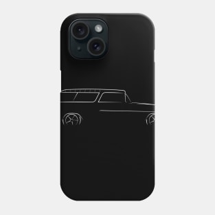 front/profile 1955 Chevy Nomad - stencil, white Phone Case