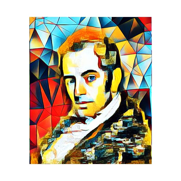 Washington Irving Abstract Portrait | Washington Irving Abstract Artwork 15 by JustLit