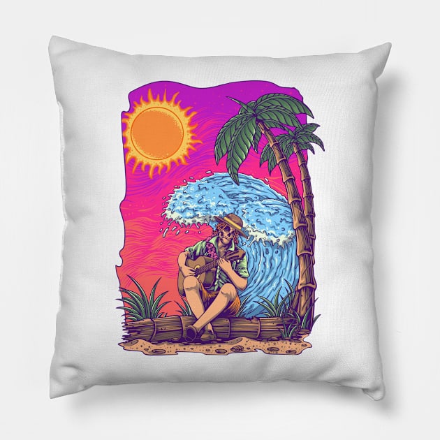 Chilling Summer Pillow by phsycartwork