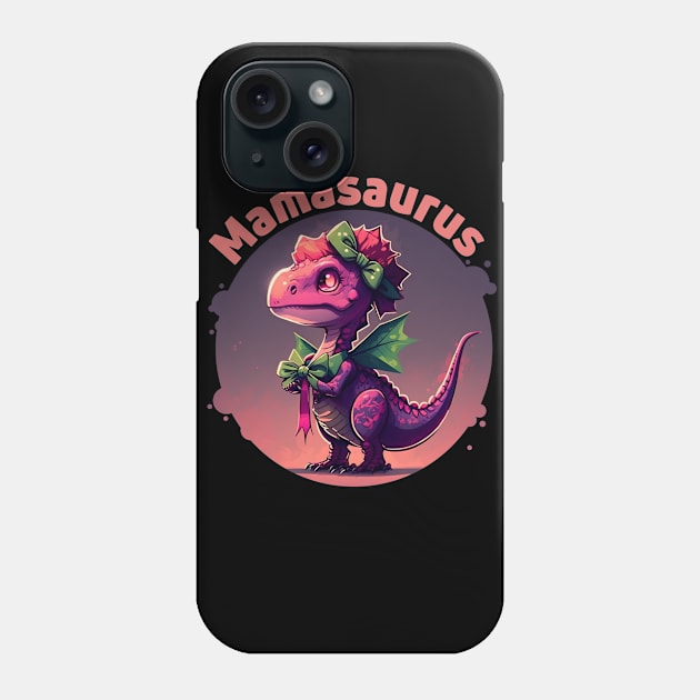 The Mighty Mamasaurus - always ready with a kiss and a roar Phone Case by Snoe