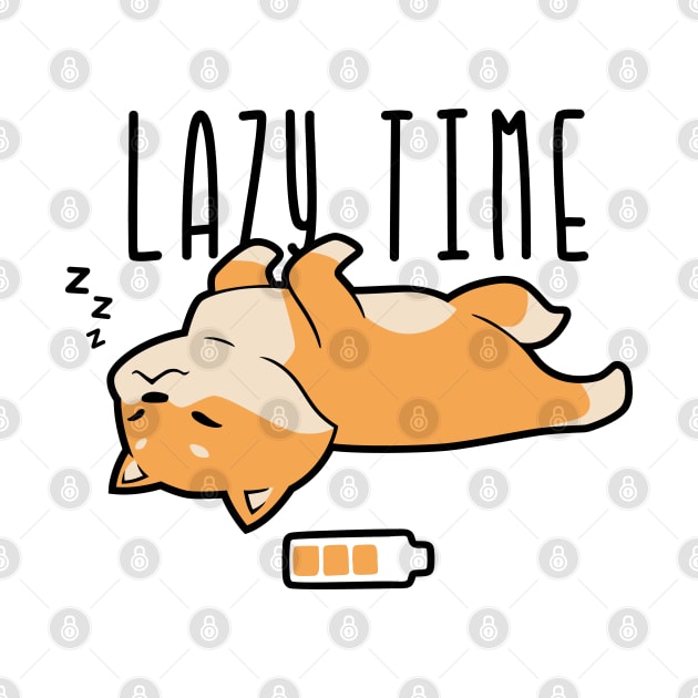 Lazy time shiba inu by tkzgraphic