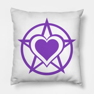 Purple Pagan Heart Cheeky Witch® Pillow