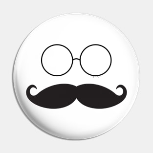 Glasses Mustachio III Pin