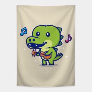 Cute Crocodile Playing Guitar Tapestry