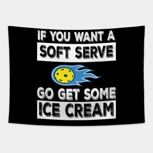 Pickleball Soft Serve Ice Cream Funny Pickleball Tapestry