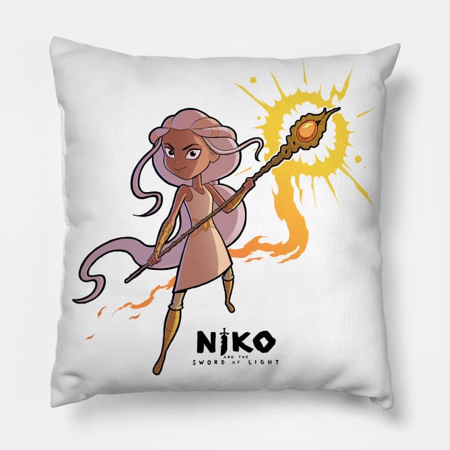 Niko and the Sword of Light - Lyra Hero 02 Pillow by NikoAndTheSwordOfLight