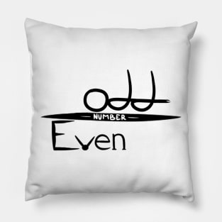 Odd/Even Number Pillow