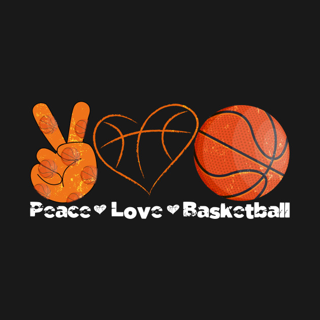 Discover Peace Love Basketball - Peace Love Basketball Autumn Style - T-Shirt