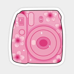 Cherry Blossom Polaroid Camera Magnet